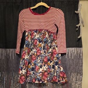 ⭐️Charming Striped and Floral Kids Dress